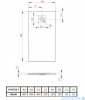 Radaway Kyntos F brodzik 90x80cm cemento HKF9080-74
